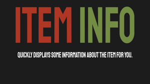 Item Info