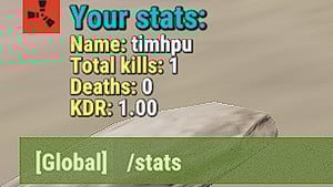 Stats plugin - KD, Top Players, Personal Kill, Deaths ratio.